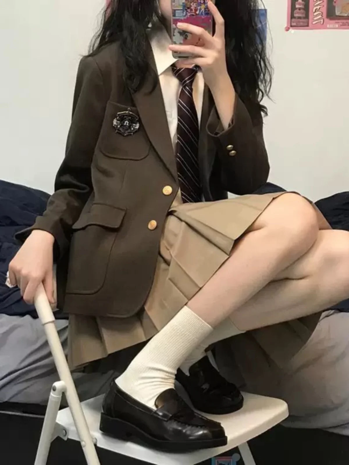JK Uniform Set Women's Three-Piece Suite Skirt Suit School Style Small Size Salt Series Girl Feeling Autumn Fashion Ensemble