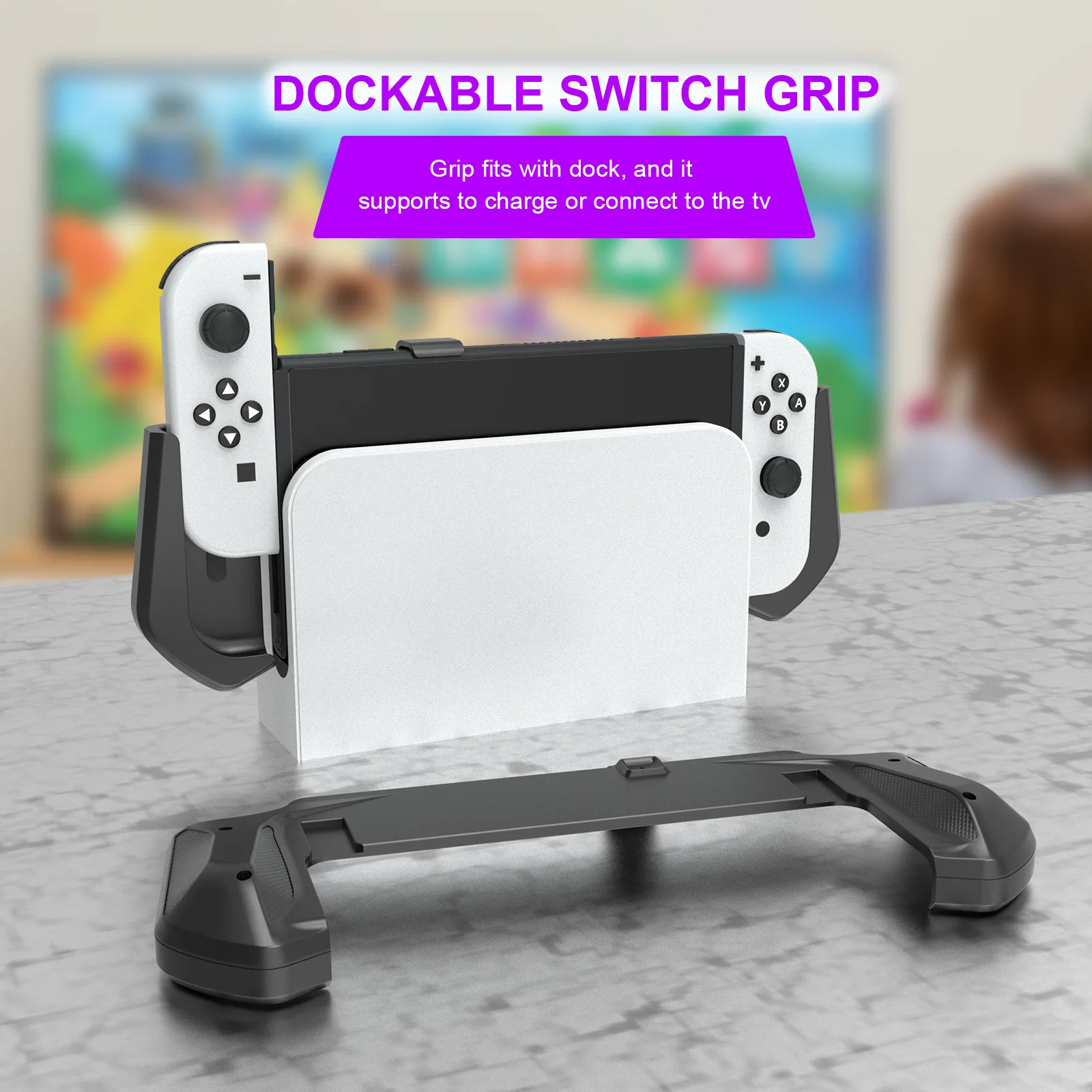 

For Switch Oled All-In-One Host Protection Handle Oled Can Be Inserted Into The Base Host Handle