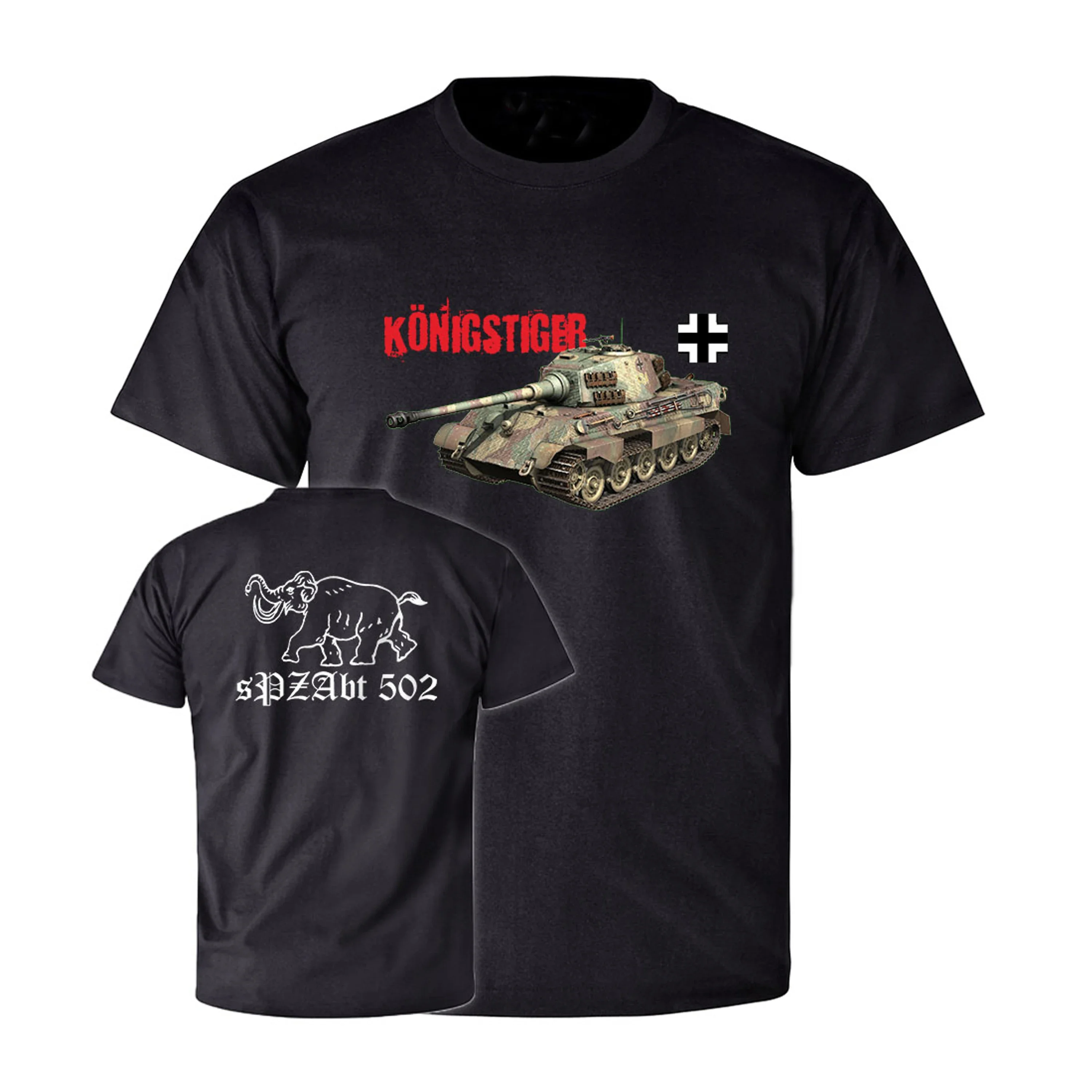 Wehrmacht SPzAbt 502 Kingtiger Panzer VI Ausf B Tiger II Tank T-Shirt. Summer Cotton Short Sleeve O-Neck Mens T Shirt New S-3XL