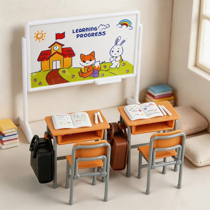 1:12 Miniature Dollhouse Classroom Accessories Set description 1