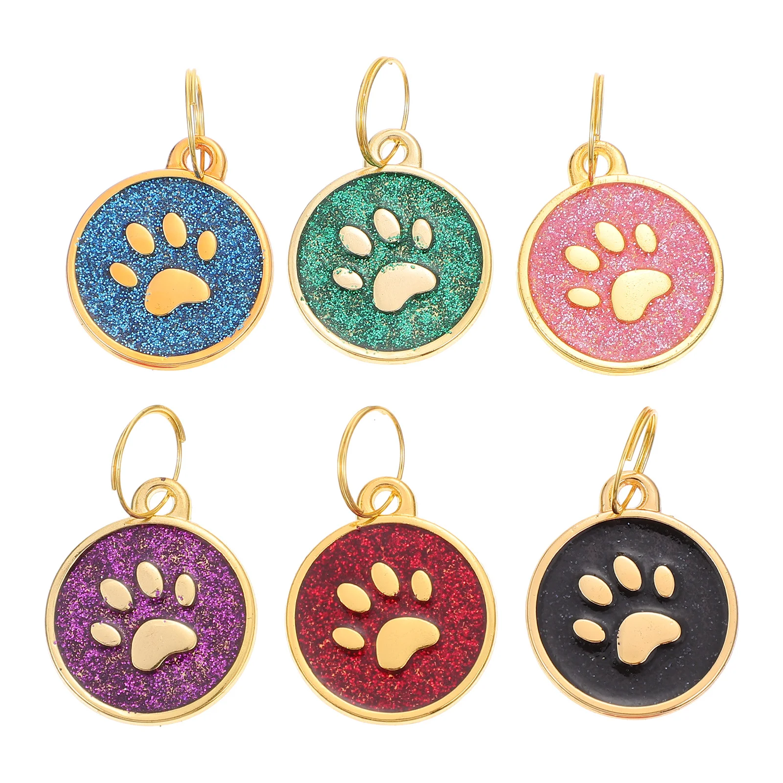 

6Pcs Pet Identity Tags Zinc Alloy Sturdy Hanging Labels Anti-Lost Pet Collar Tags Personalized Dog Cat Address Charms Supplies