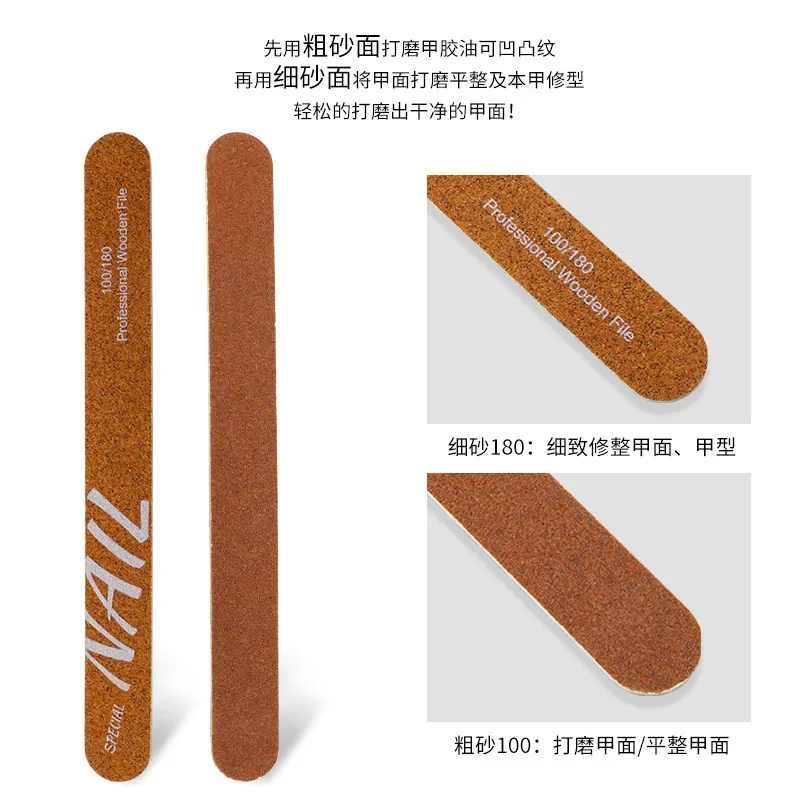 6Pcs Professional Manicure Nail Files Dual Sided Nail Care Tools Buffing Sanding Smooths Shapes Nails Lima De Uñas