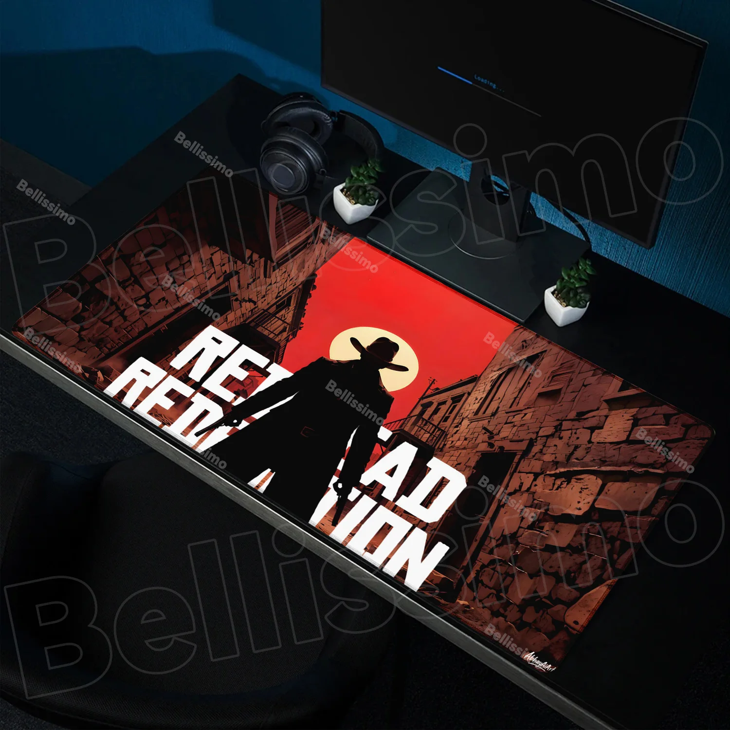 Game Red Dead Redemption 2 Mouse Pad Large Desk Mat Keyboard Office Rubber Game PC Non-slip Anti-fray Home Custom Best Mousemats