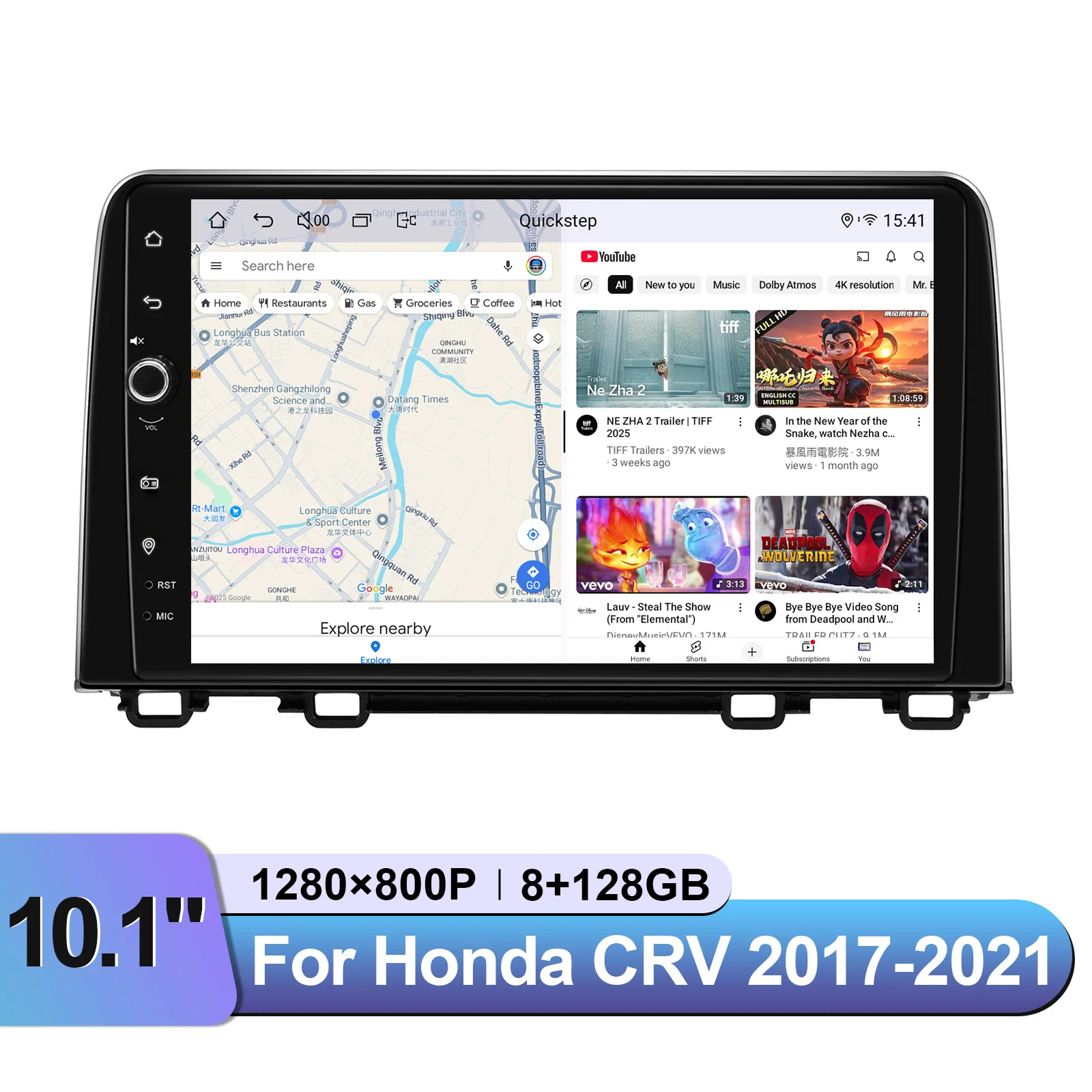 JOYING Upgrade Car Radio Audio System 10.1 Inch Head Unit Wireless CarPlay Android Auto For Honda CRV CR-V 2017-2021 Plug&Play