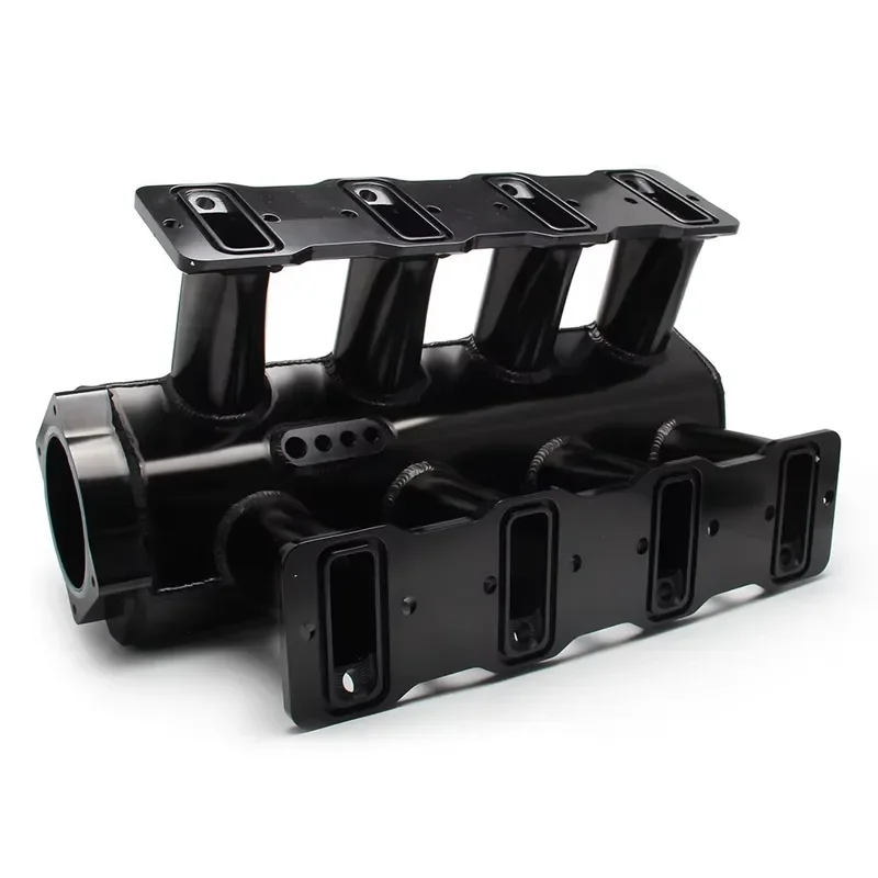 Black Silver 92MM 102MM LS1 LS2 LS6 TIG WELDED Fabricated Intake Manifold with Fuel Rails