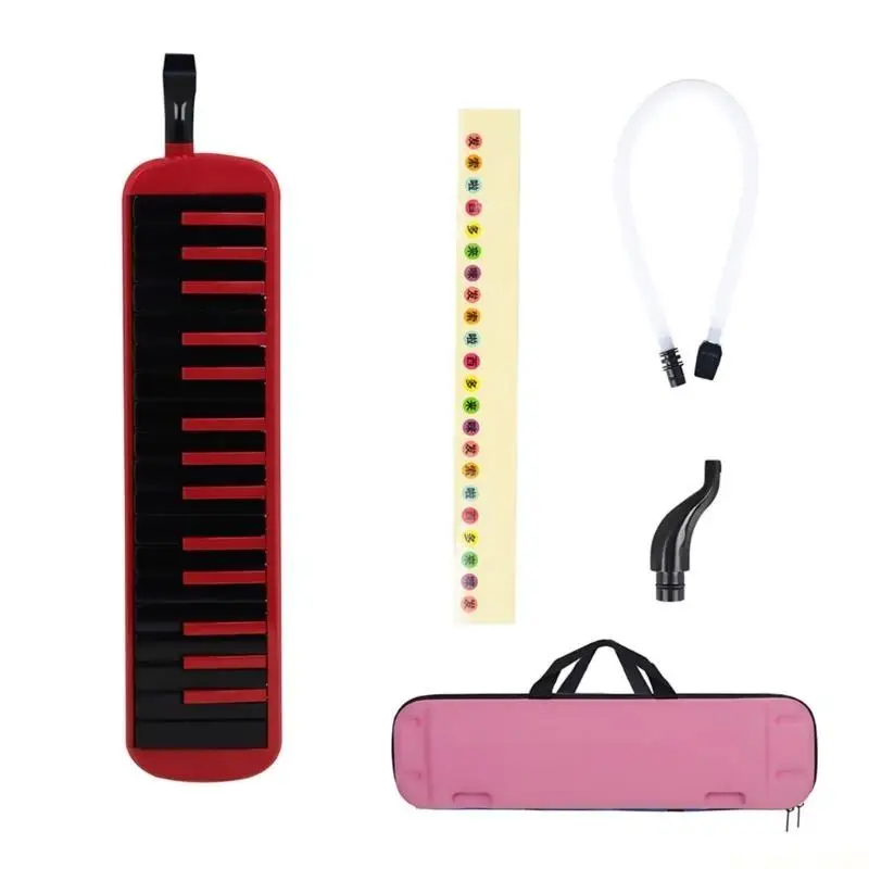 M5TC Air Piano Keyboard Soprano Melodica with Long Tube, Short Mouthpiece & Carry Bag