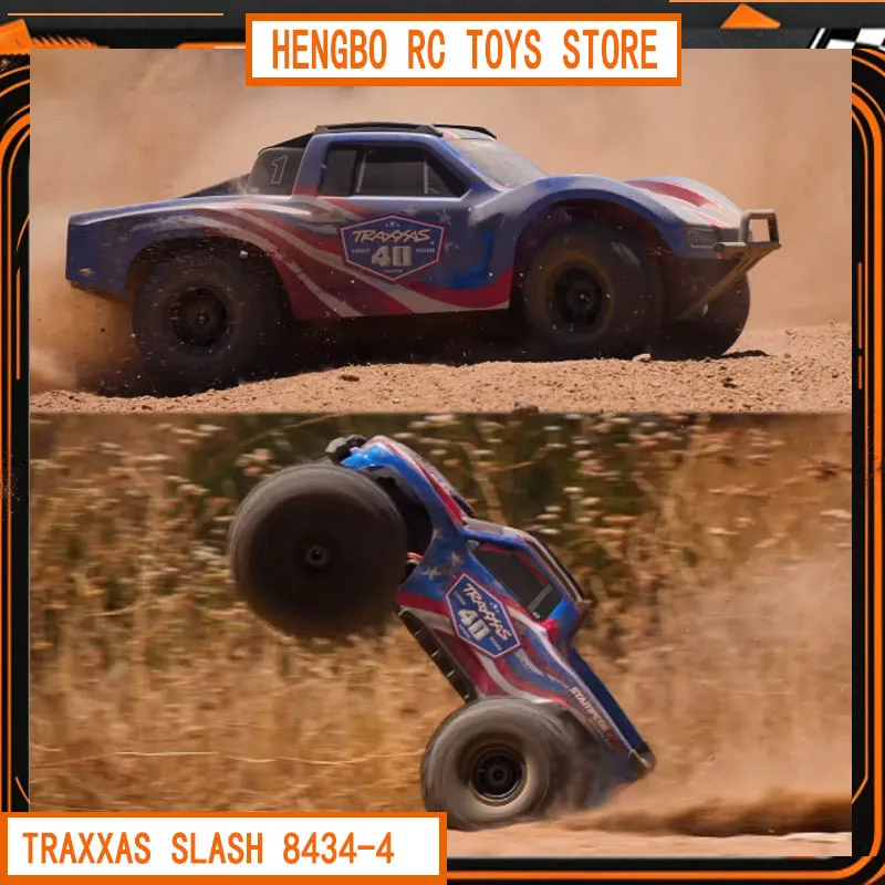 New Traxxas Slash 2wd Brushless Short Course Truck 8434-4 40th Anniversary Paint Low Chassis Rc Remote Control Off Road Car Toy