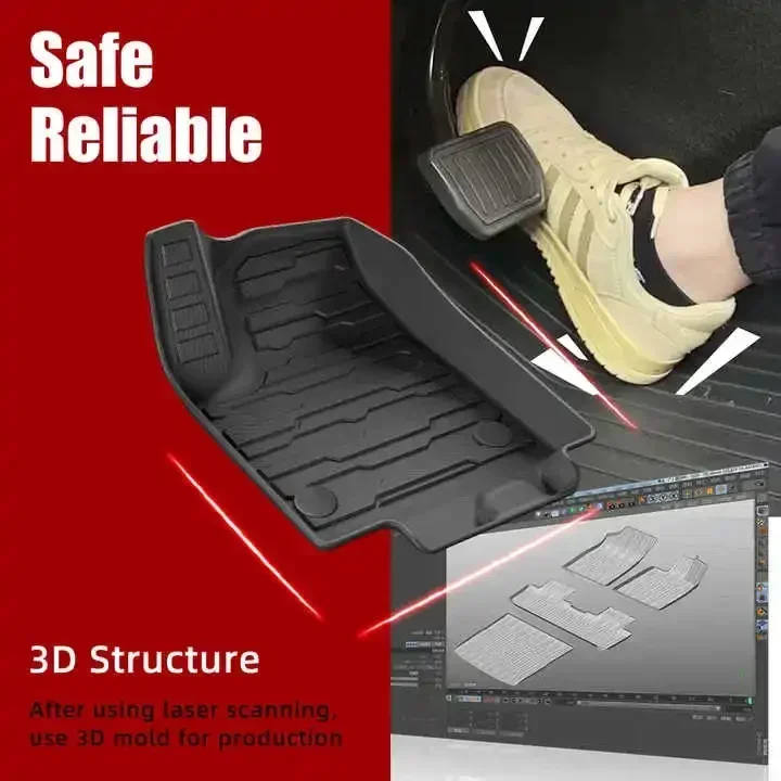 Car Floor Mat for Cadillac LYRIQ 2023 for Cadillac XT5 2025 TPE 3D Car Mats Waterproof Non-slip Carpet