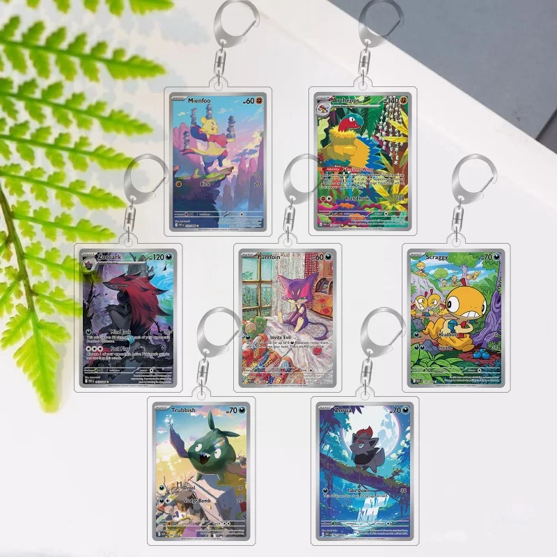 

Для Pokemon Elf Qikchu Zorua Trubbish ZoroarkScraggy Mienfoo Archeops Selfmade акриловый мультфильм аниме брелок кулон игрушка 5 см