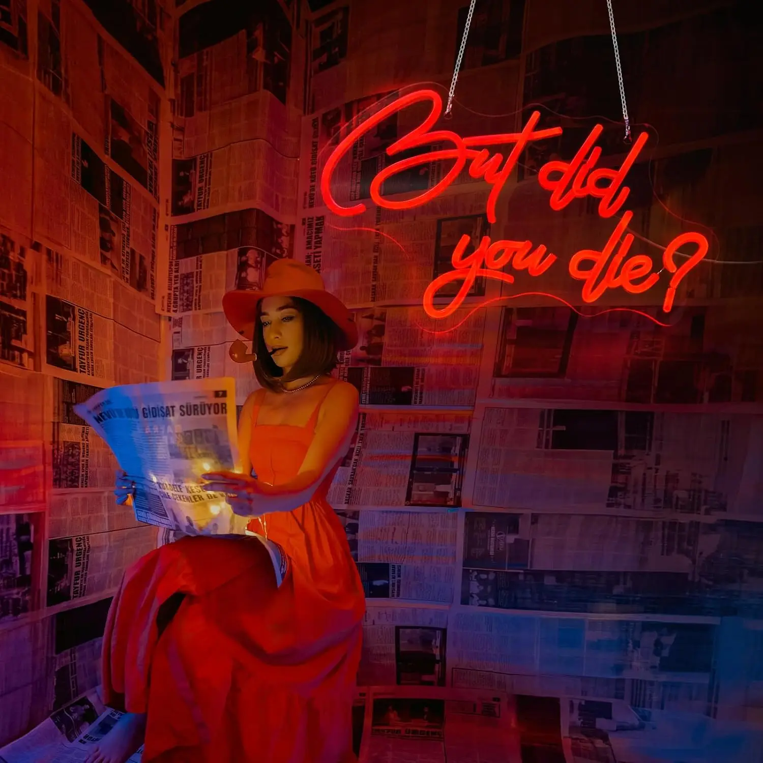 Mais vous fait mourir enseigne au néon USB LED à intensité variable enseigne lumineuse au néon décoration d'art mural pour salle de jeux chambre salon Bar cadeaux de fête