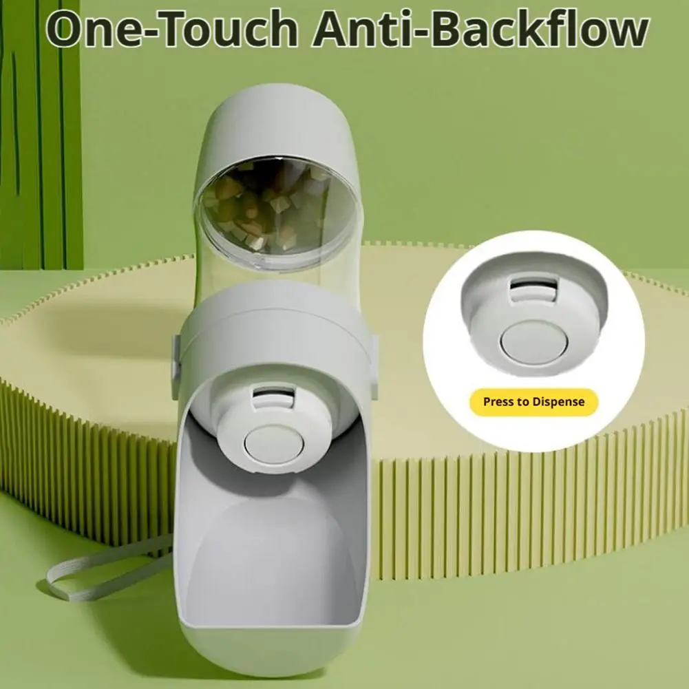 2-in-1 Pet Travel Water Bottle - Portable Dog Water Cup with Food Container, No Wet Mouth, Outdoor Water Dispenser for Pets