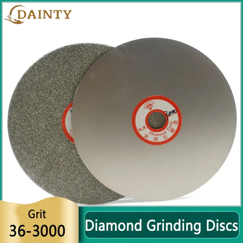 4 Inch Polishing Grinding Disc Diamond Coated Flat Lap Wheel Lapidary Jewelry Polishing Grinding Disc 36-3000 Grit