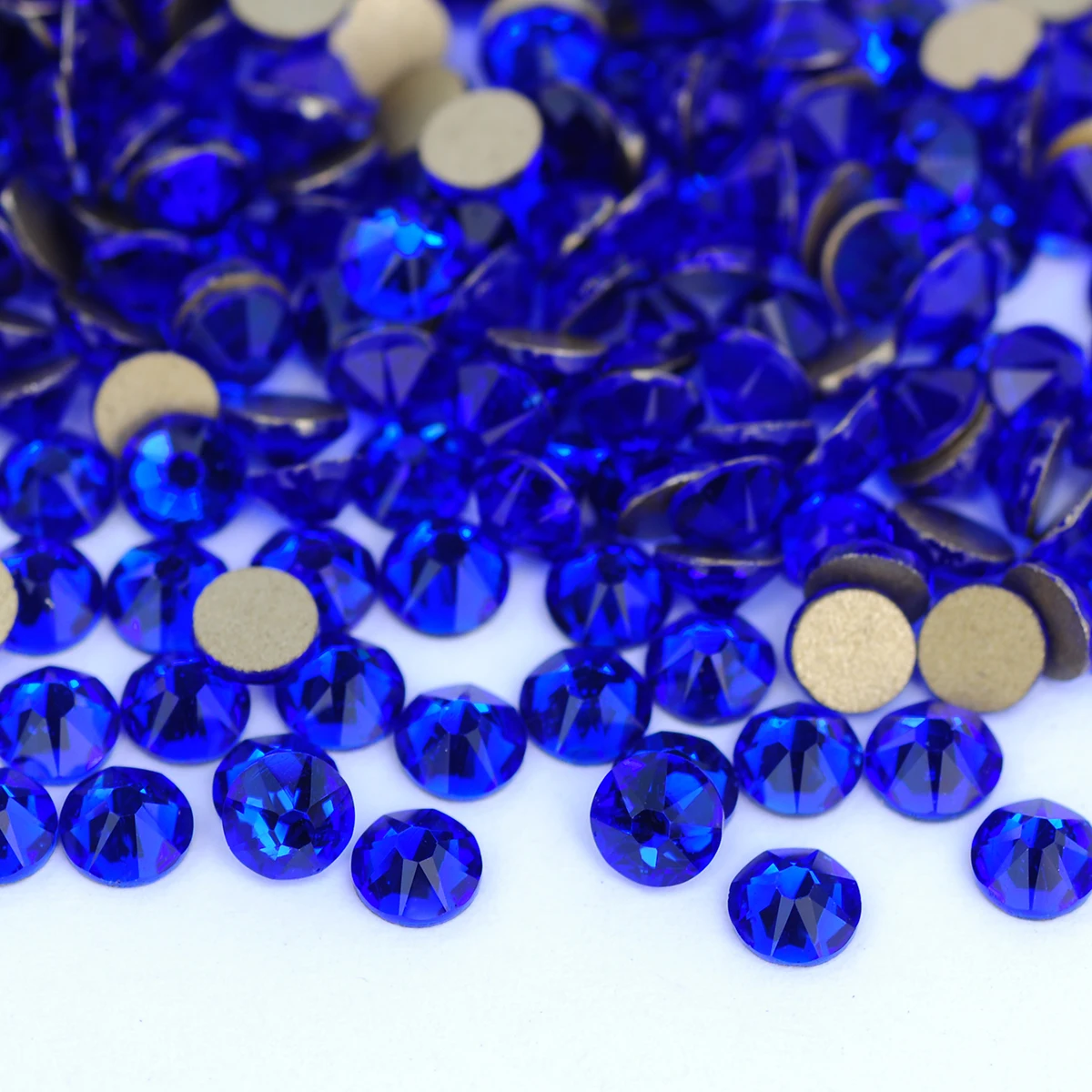 Saphir und Saphir AB Nagelkunst-Dekorationen Xirius Strass Nicht-Hotfix Steine und Kristalle Flache Rückseite Strass für Kleidung – Detail 3