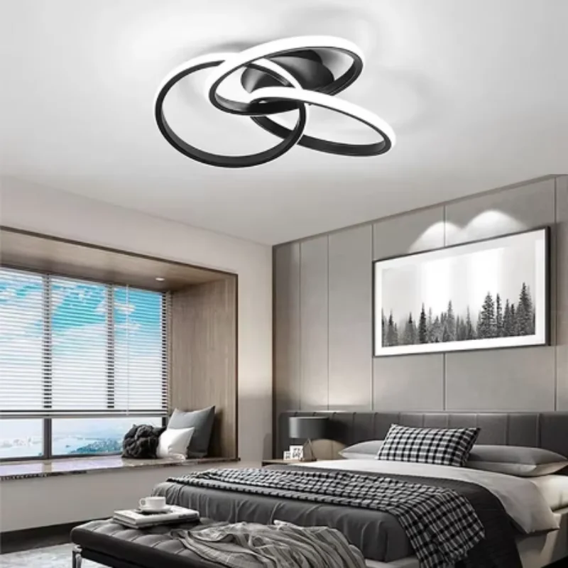 Nordic LED Ceiling Light Simple Art Circle Bedroom Ceiling Light Living Room Corridor Foyer Indoor Decorative Lightingixtures