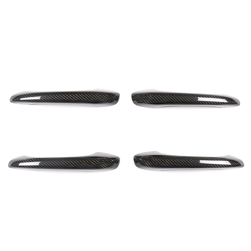 

For Porsche Macan 2014-2023 Dry Carbon Fiber Car Exterior Door Handle Cover Trim Sticker Parts Accessories (Without Holes)