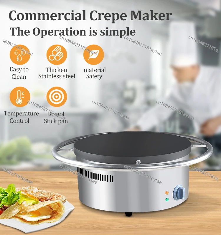 Electric Multifunction Crepe Maker Commercial Non Stick Pancake Pan Cake Crepe Maker