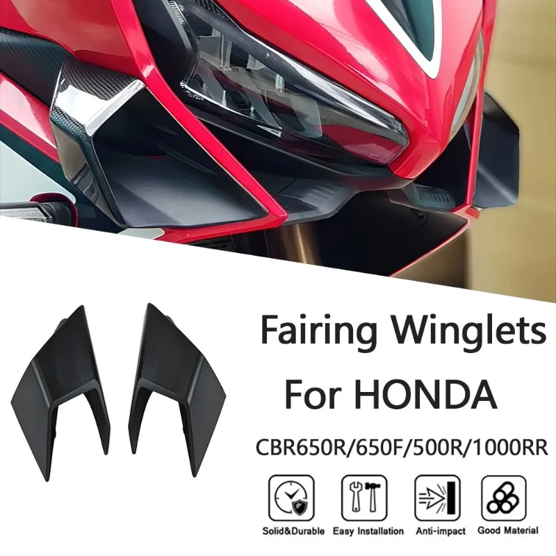

Compatible with Honda CBR500R CBR650R CBR1000RR Sidewind Wing, Fixed Air Wing, Intake Wing, Shark Fin
