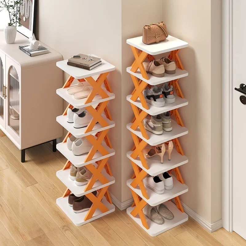 Shoe Rack Multi Layer, Space Saving Shoe Cabinet, Entryway Storage Shoe Organizer for Dorm Rental Room