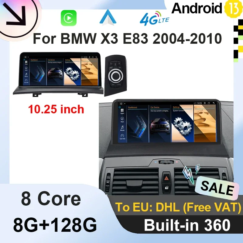 

Factory Price 10.25“ Android13 GPS Navigation Apple Carplay Car Video Player For Bmw X3 E83 Auto Radio Bluetooth Touch Screen 4G