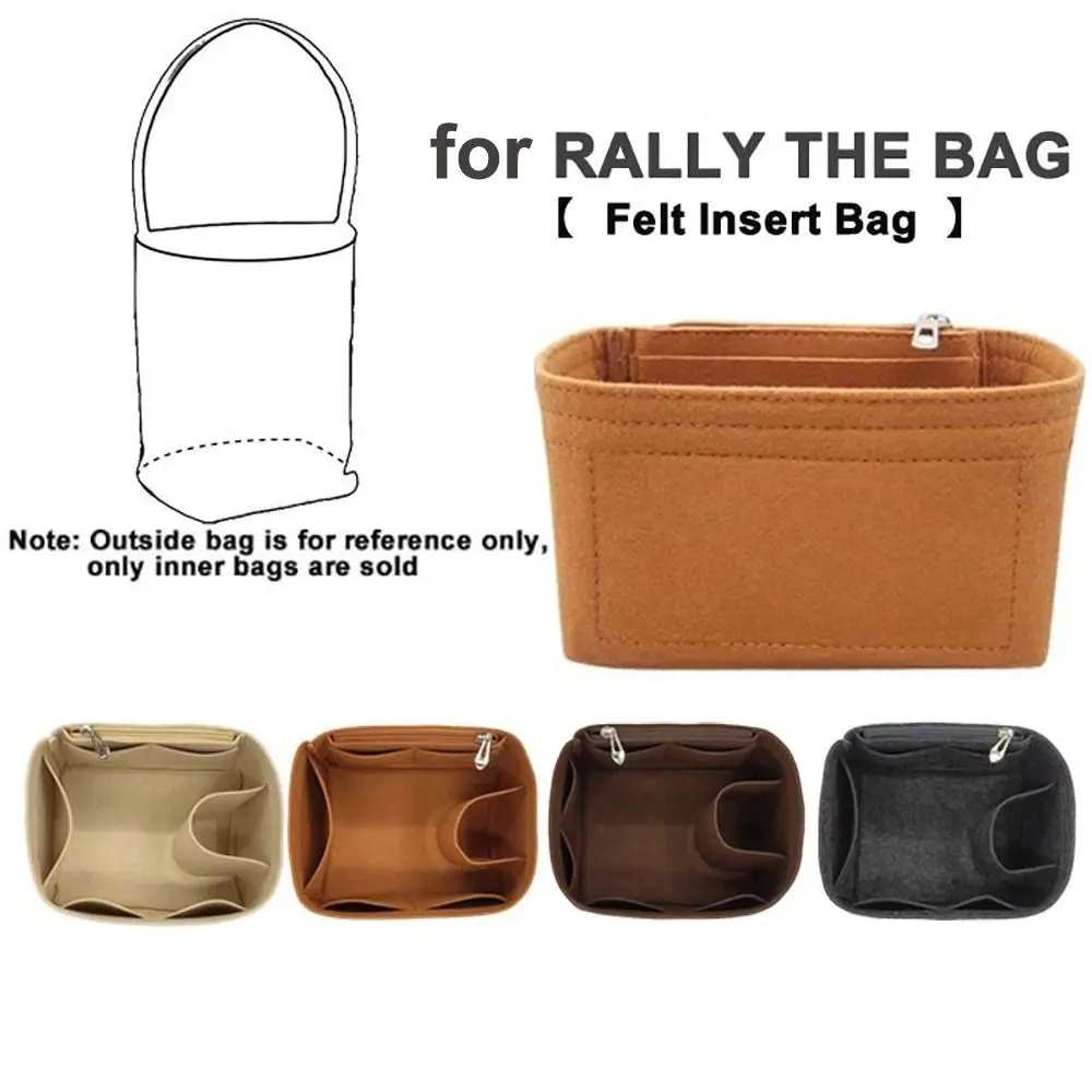 Travel Felt Bucket Bag Insert Bag Multi-Pocket Mini Bag Organizer Handbag Linner Bag for Rally Movement Bag/Picotin18/22