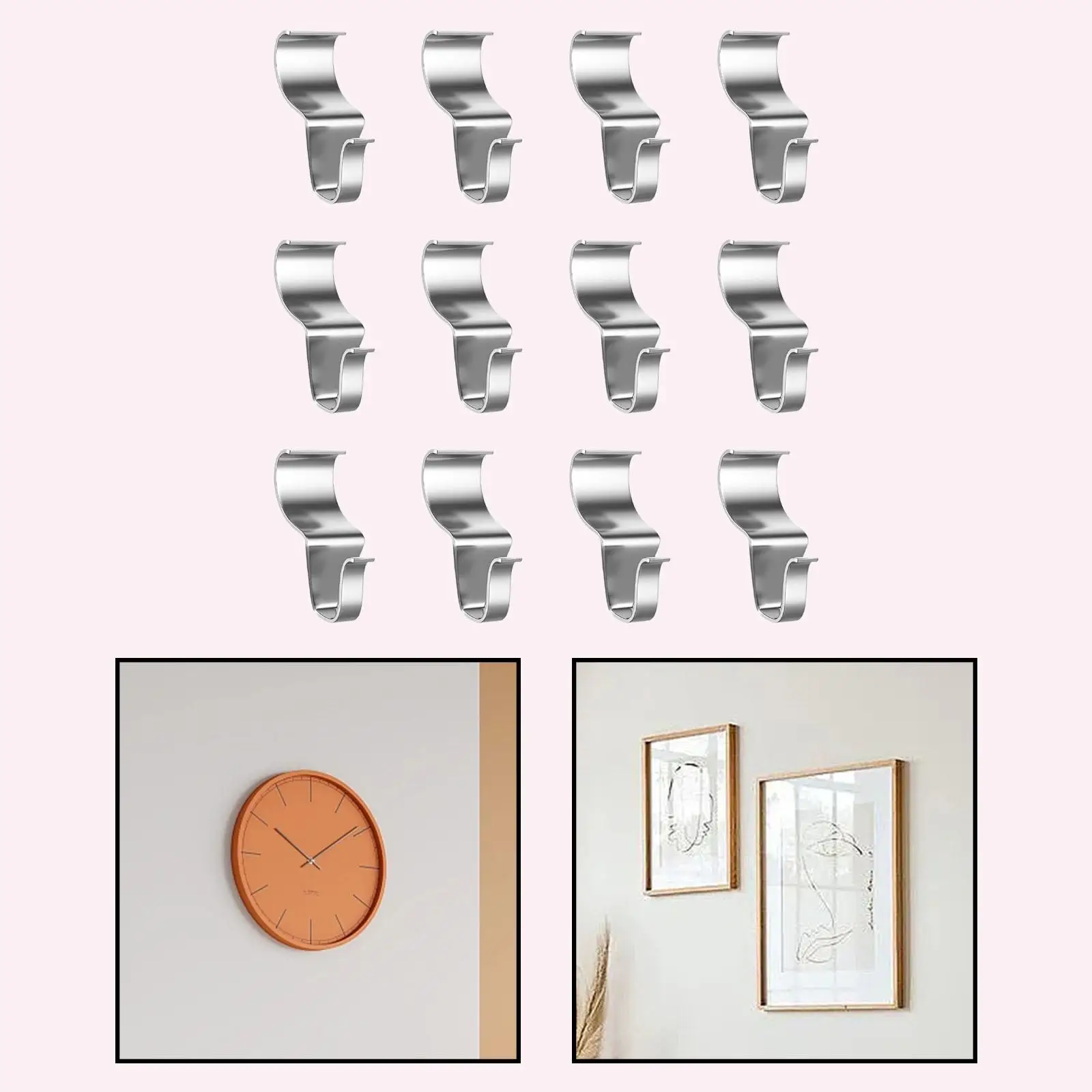 12x Hanging Clips Vinyl Siding Hooks No Hole Needed Decors Siding Clips No Hole Hanger for Plants Patio Outside Christmas