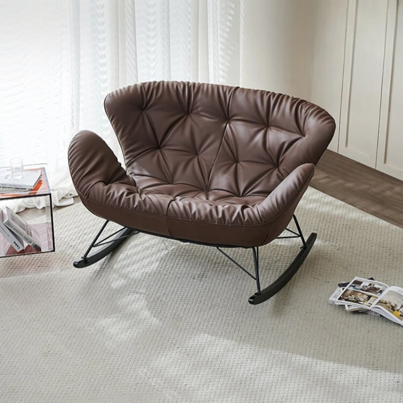 

Double rocking chair, rocking chair, simple lazy recliner in the adult living room, casual sofa chair