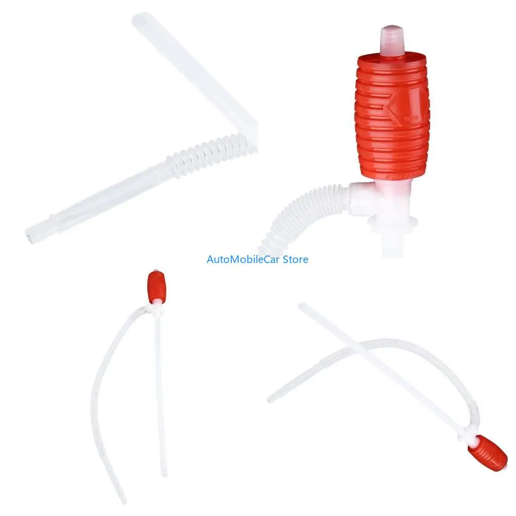 G8TE Liquid Gas Transfer Hand Oil Water Pump Manual Portable Car Siphon Hose for Car