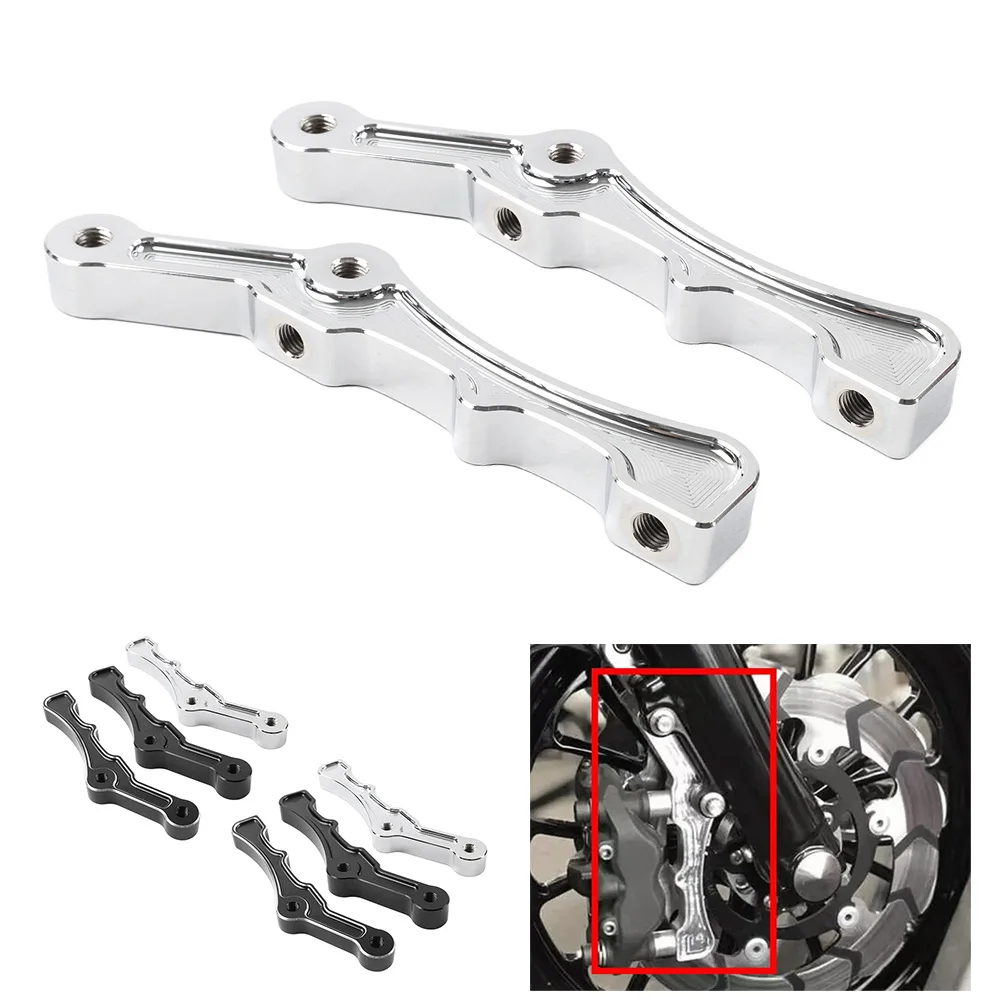 1Pair Motorbike CNC Radial Front Brake Caliper Mount Bracket 108mm For Harley