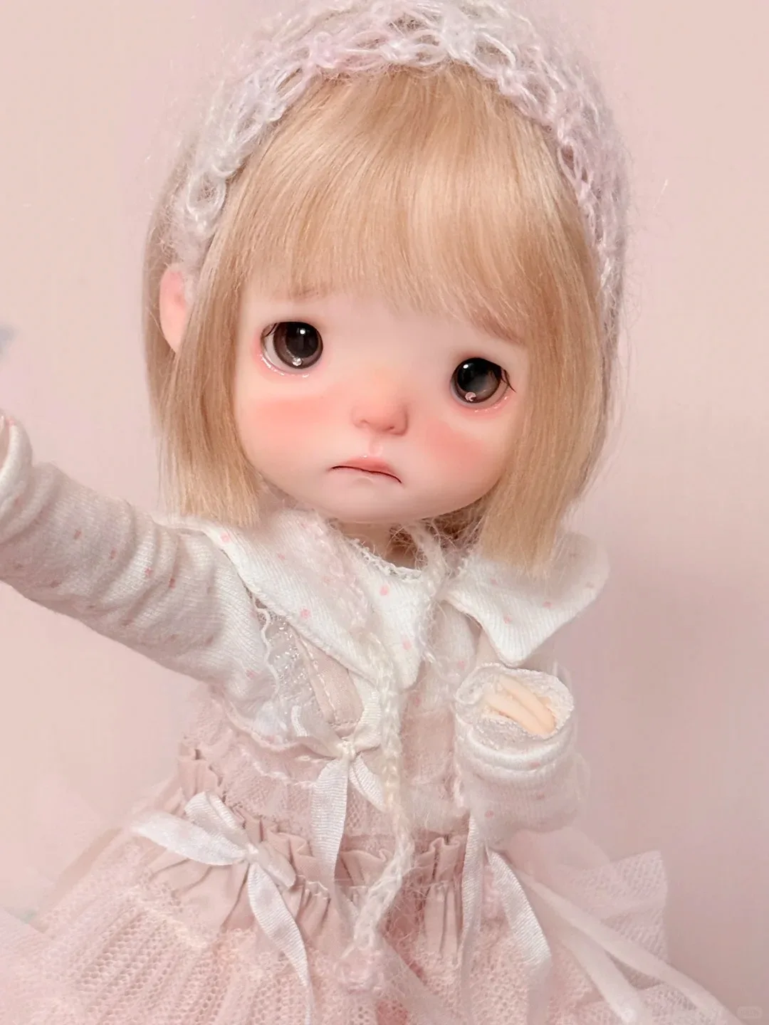 

2025 New BJD sd doll 1/6 full set nude doll doudou xiaop Big head Resin Doll Fashion Girl Smile Spot makeup