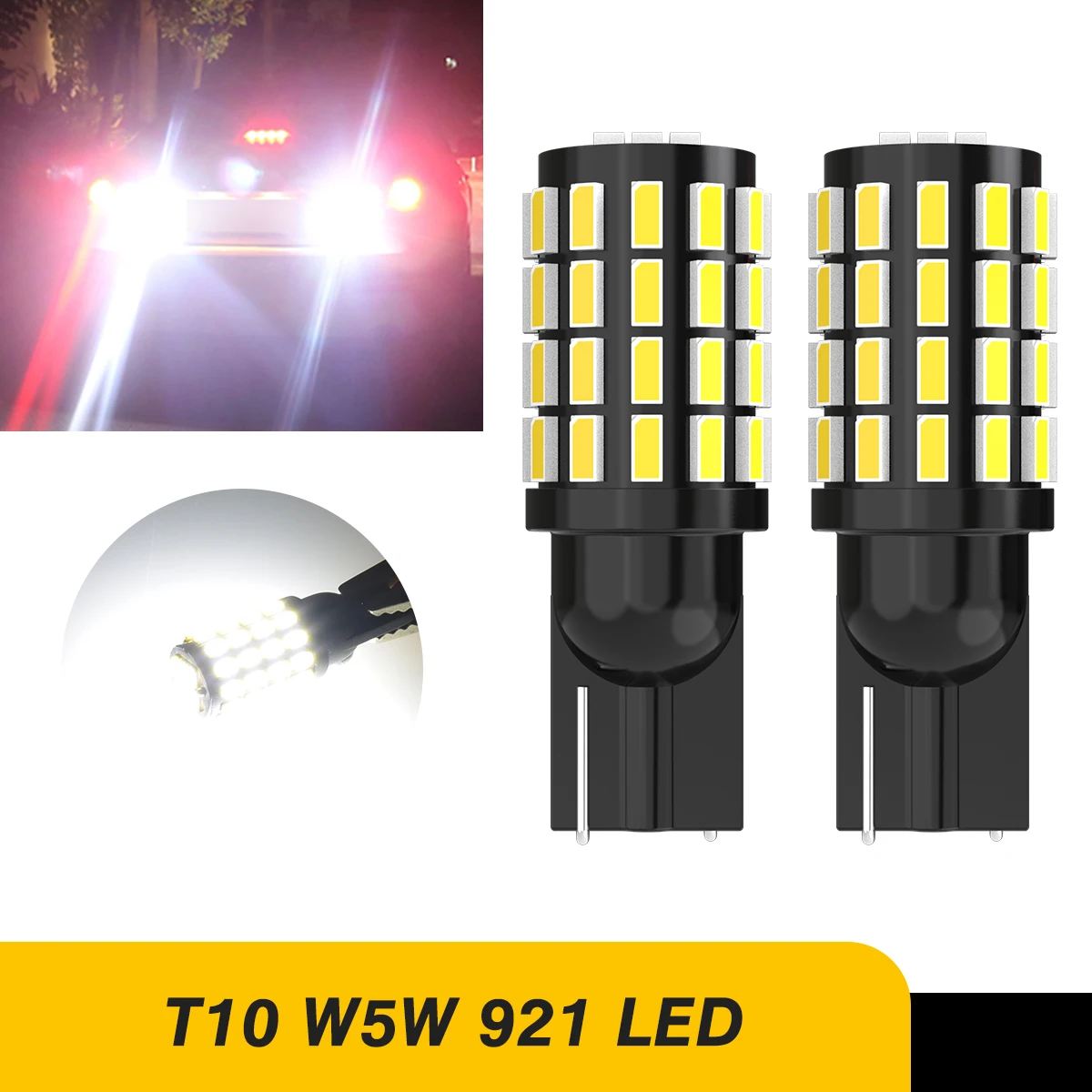 

2x T10 W5W Car Led Bulb Plug and Play Interior Dome Light 54SMD 3014 Chips For BMW F10 5 Series 2010~2016 Volvo S80 II 2006~2016