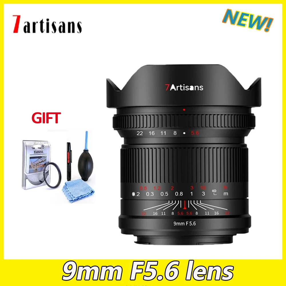 

7Artisans 9mm F5.6 Full Frame Ultra Wide Angle Prime Lens for Sony E Nikon Z Canon RF Leica L-mount Camera Lens In Stock