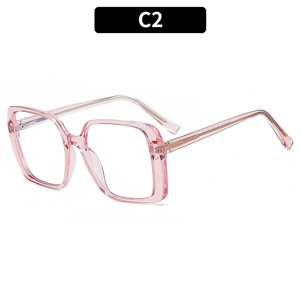 54640 Übergroße quadratische Brillengestell Damen Blaulichtfilterbrille Leopard Zero Brillen Maßgeschneiderte Brillen
