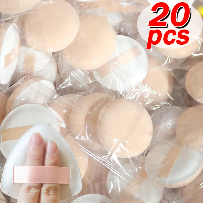 20pcs Soft Thick Powder Puff Triangle Makeup Puffs Cosmetics Puff Makeup Tools Wet Dry Use Concealer Foundation Sponge Cushions