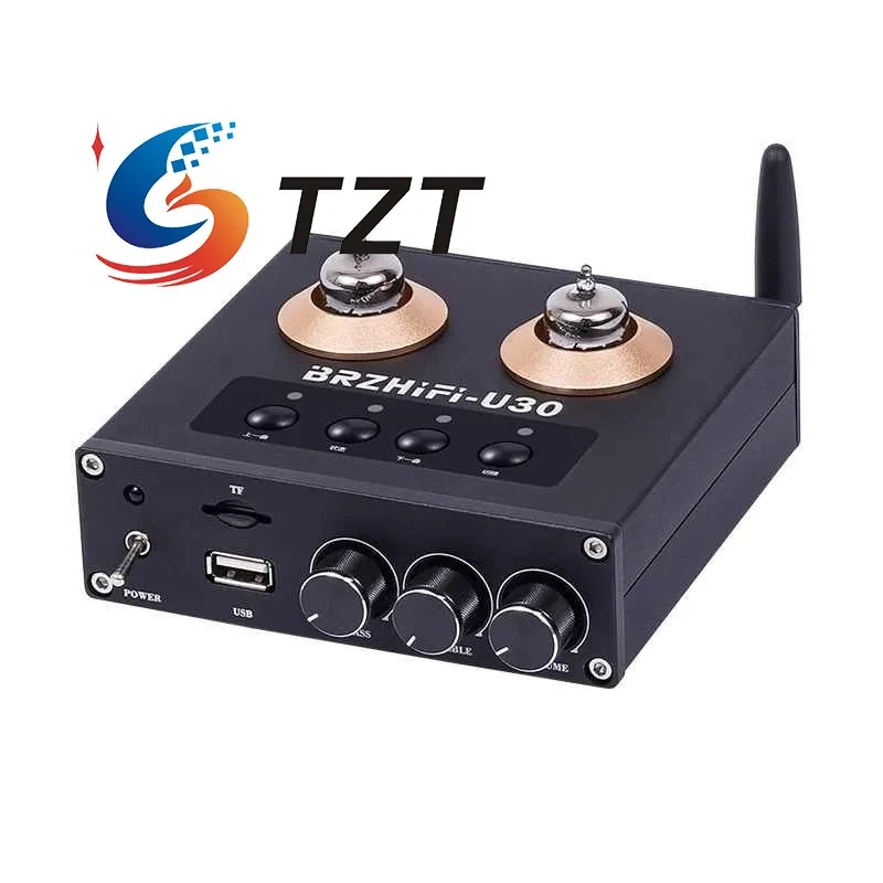 

TZT BRZHIFI U30 Bluetooth5.3 предусилитель HiFi электронный ламповый усилитель с электронной лампой из 2 шт. для GE 5725W