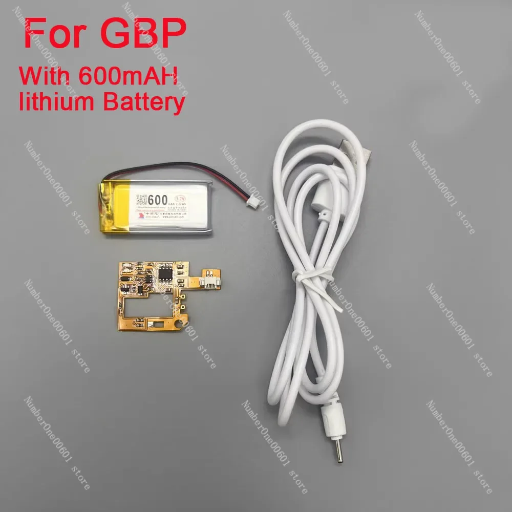 Charging Module 600mAh Rechargeable Lithium Battery For GAMEBOY POCKET For GBP Support original shell