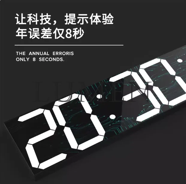 3D Big Screen Digital Timer Oversize LED Display Wall Clock 6 Digits Digital Stop Watch Remote Control Unique Alarm Clock
