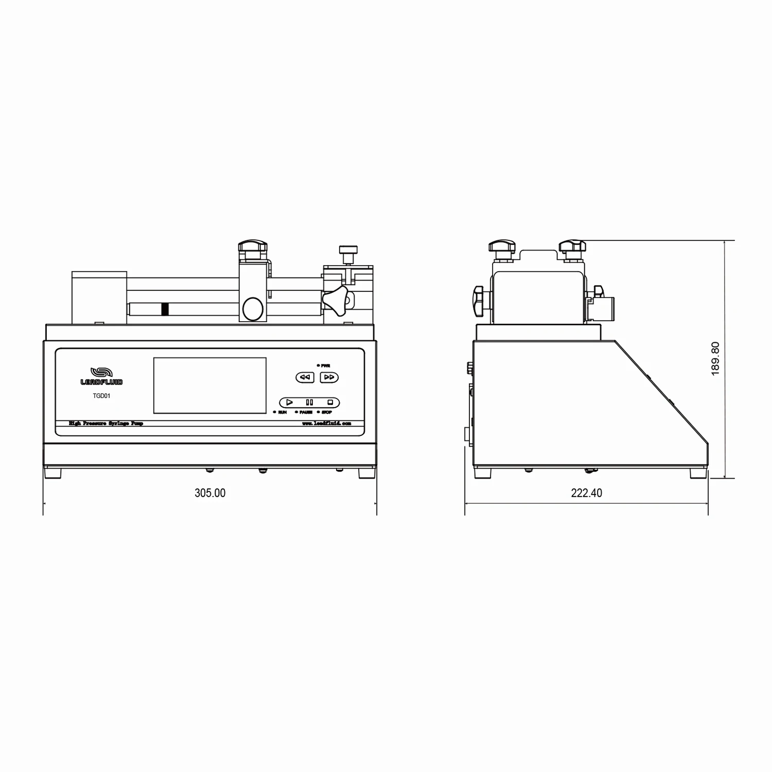 Peiqi سائل الرصاص TGD01 مختبر الدقة ارتفاع ضغط S P ماكس 214.915 مل / دقيقة