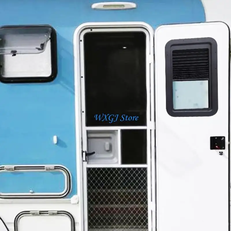 37JE Privacy & Sun Blocking  Door Shade Cellular  Door Window Blind Travel Trailer Pleated Door Shade Simple Install