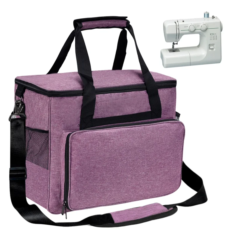 Large Sewing Machine Carrying Case Multi-functional Portable Travel Storage Bag Multiple Pockets Sewing Accessories Storage Tote