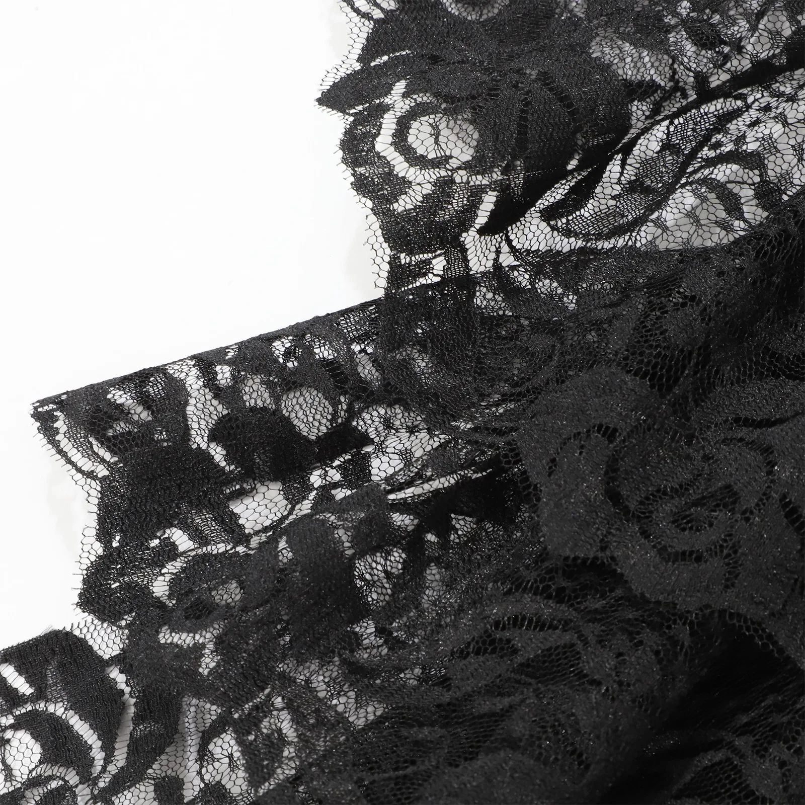 Ruffled Neck Collar Tulle Ruffled Lace Collar Detachable Renaissance Neck Cover Stage Party for Women Costume Accessory