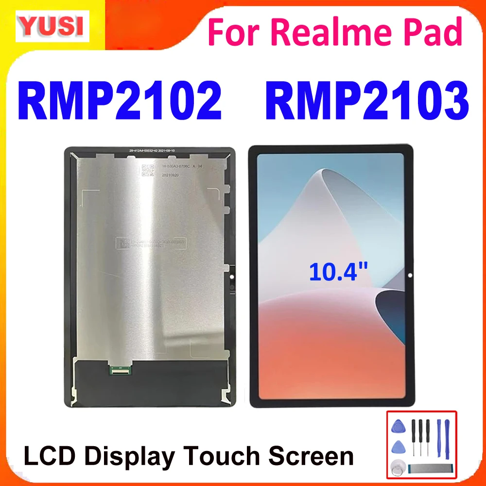 

AAA + 10,4-дюймовый ЖК-дисплей для Realme Pad RMP2102 RMP2103 2021, 10,4-дюймовый ЖК-дисплей с цифровым преобразователем сенсорного экрана в сборе для Realme Pad LCD