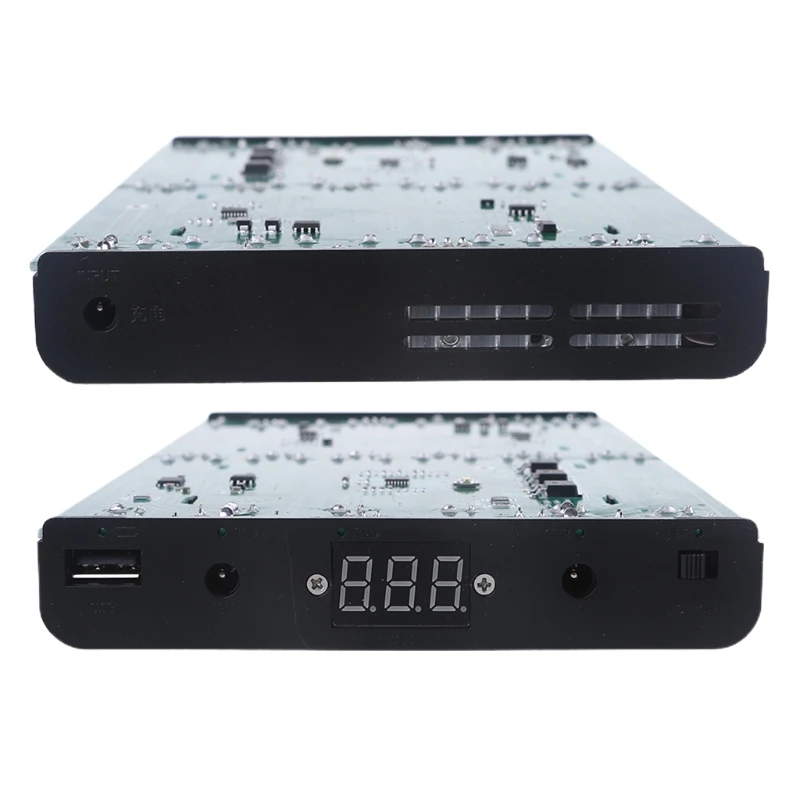USB 5.5x2.1mm 12V-24V Adjustable Output 12x 18650 Batteries DIY Power Bank Box for Laptop Mobile Phone Router Tablet LED