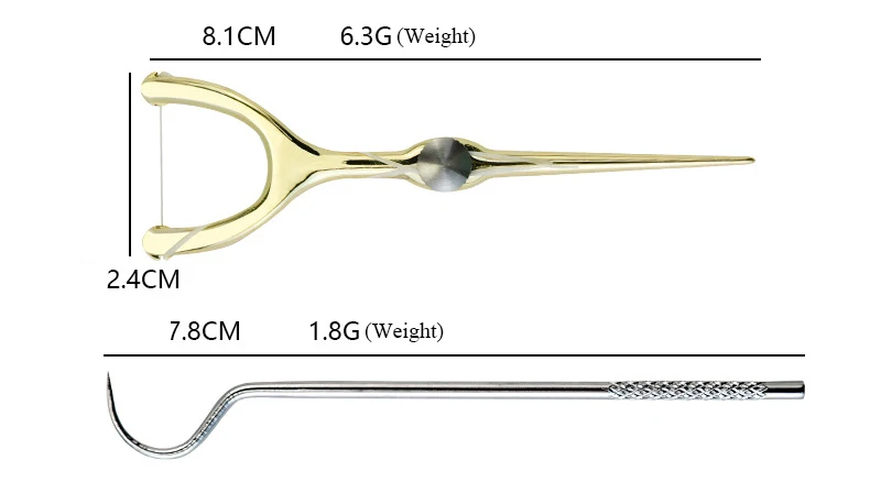 Austauschbare Zahnseide Edelstahl Y Form Zahnseide Halter Wiederverwendbare Zahnstocher Tragbare Hilo Zahnseide Dental Zähne Sticks – Detail 7
