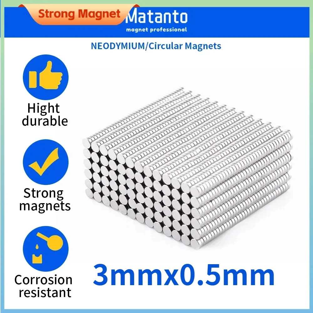 

100/200/500PCS 3x0.5mm Hot Round Strong Search Magnet Neodymium Magnets Rare Earth Powerful Permanent Refrigerator 자석