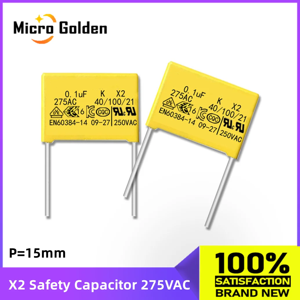 10PCS X2 1UF 0.68UF 0.33UF 0.22UF 0.1UF 0.47UF 0.01UF 275V 104 Sicherheitskondensator 10nf 100nf 150nf 200nf 680nf 470nf 1UF (Size : 0.001UF 102K P10MM