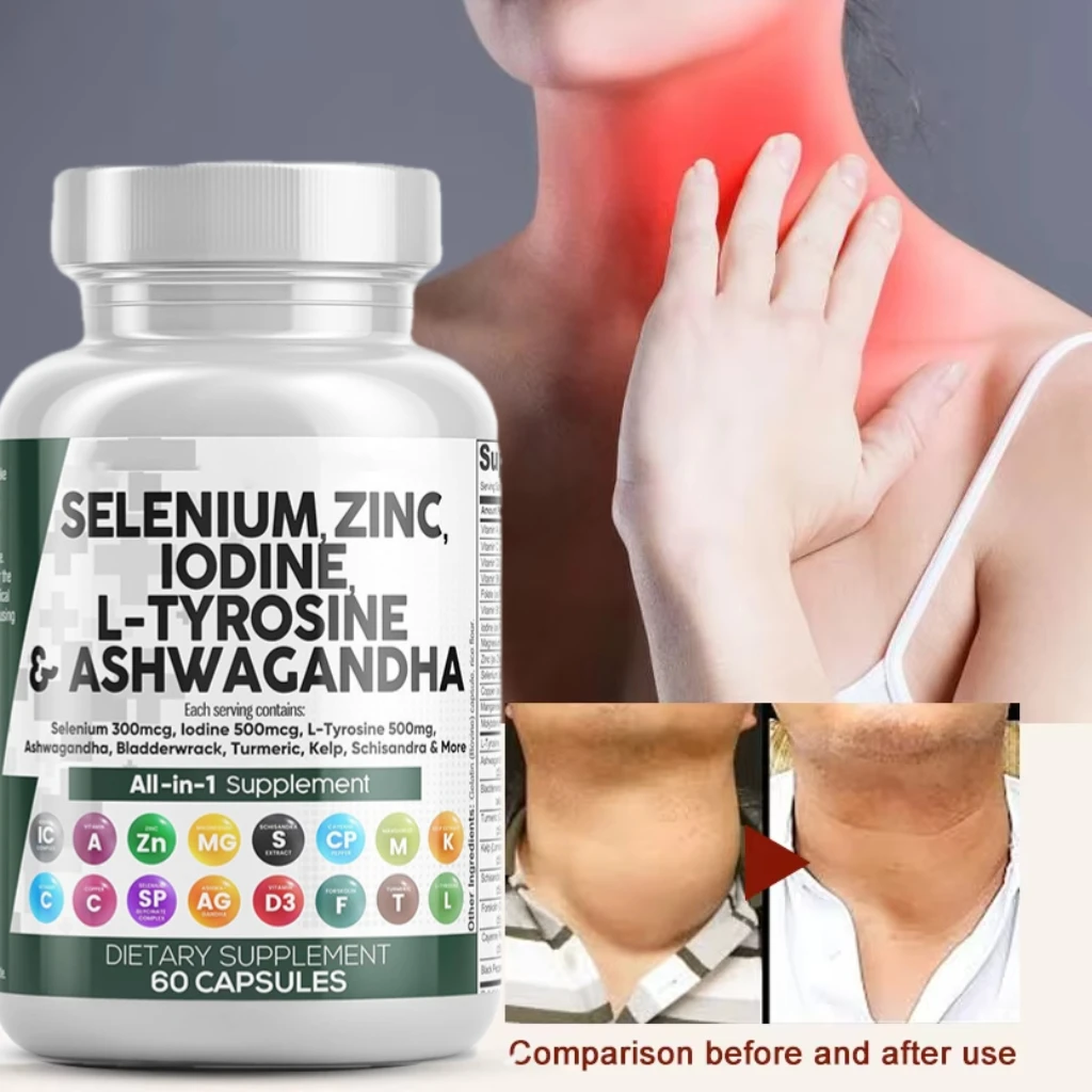 

Selenium Essential Mineral Antioxidant Support, Boosts Immune System, Boosts Energy Levels Thyroid Support 60 Veggie Capsules