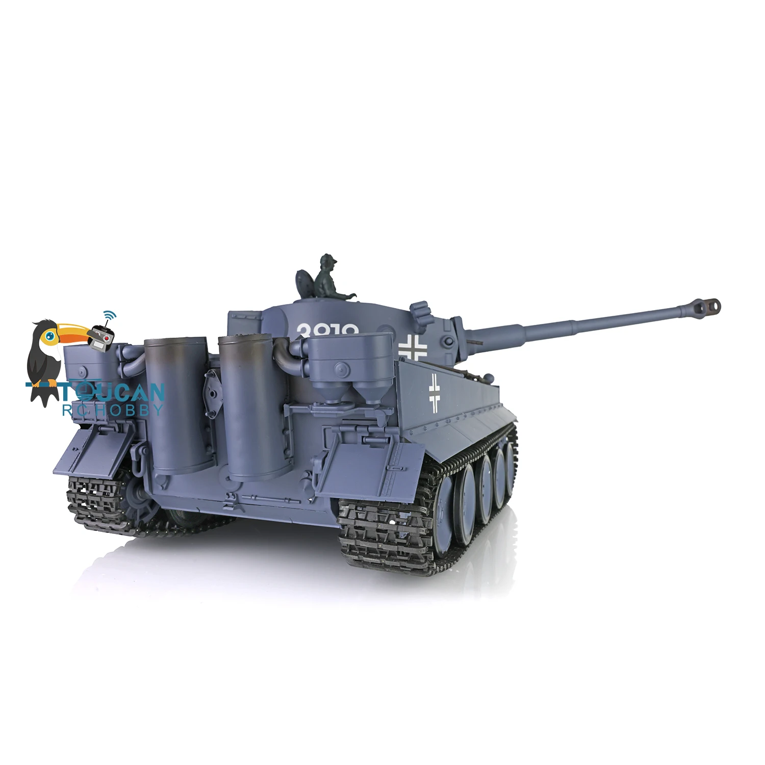 ź 2.4 GHz Heng Long 1/16 Scale 7.0 Plastic Ver German Tiger I RC Tank 3818 Model BB Shooting Army Model Toys for Boys TH17233-SMT7