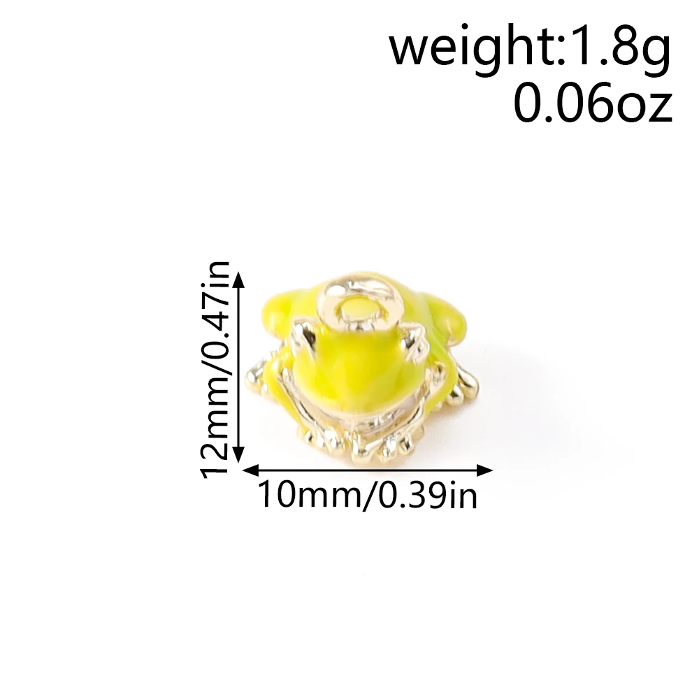 Leslie 5 Stück süße Mini-Tier-Anhänger Igel Frosch Vogel Schnecke Kaninchen Charm-Perlen für Sterling Silber Armband Schmuckherstellung DIY – Detail 6