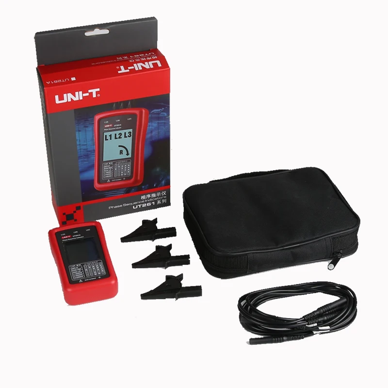 UNI-T UT261A UT261B 3 المرحلة تسلسل متر المرحلة المفقودة موتور دوران مؤشر التيار المتناوب الجهد تردد المرحلة تسلسل الكاشف