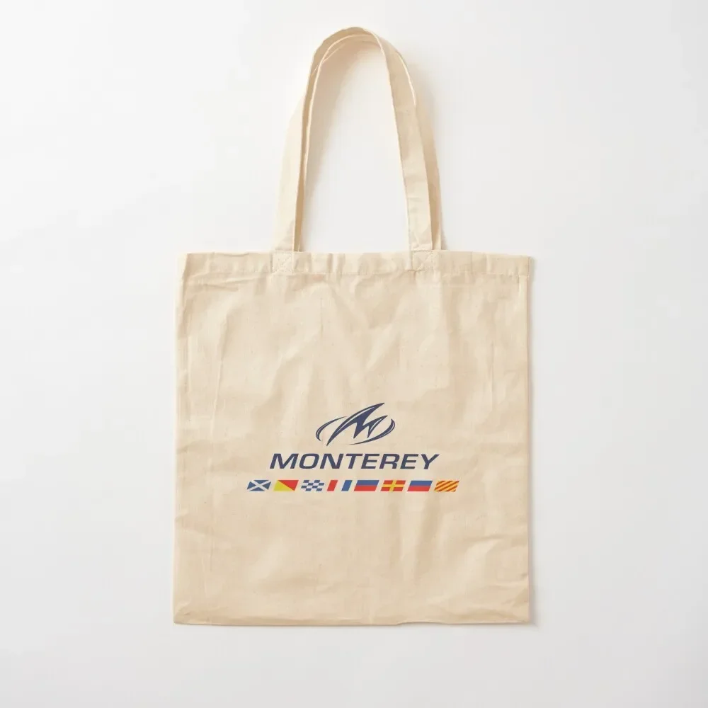 

Vintage Short Sleeve Monterey Boats Blue Logo Tote Bag tote bag screen eco bag folding sac pour femme